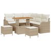 vidaXL Set Divano da Giardino 8 pcs Beige polyrattan