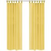 vidaXL 2 Pz Tende in Voile 140x175 cm Giallo