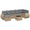 vidaXL Set Divano da Giardino 8 pz con Cuscini Beige Misto Polyrattan