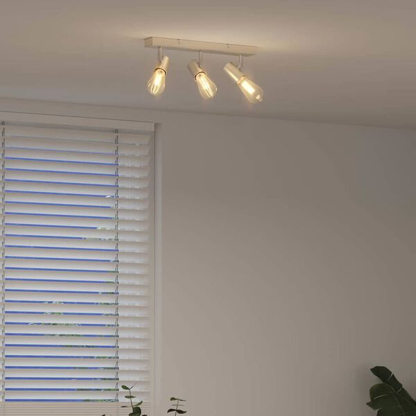 vidaXL Faretto da soffitto Nickel spazzolato 38 x 6.5 x 11.5 cm