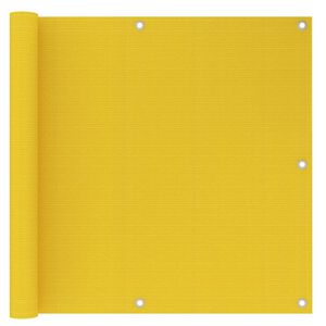 vidaXL Schermo Frangivista per Balcone Giallo 90x500 cm in HDPE