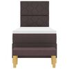 vidaXL Letto a molle con materasso Marrone scuro 80 x 200 cm Tessuto