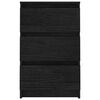vidaXL Comodini 2 pz Neri 40x29,5x64 cm in Legno Massello di Pino