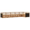 vidaXL Set di divani da esterno 6 pcs Naturale 406 x 168,5 x 73 cm