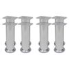 vidaXL Piedini Rotondi per Divani 8 pz Cromati 180 mm