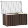 vidaXL Baule da giardino marrone 129x67x65 cm