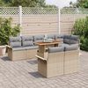 vidaXL Set Divano da Giardino 9 pcs Beige e Grigio Chiaro polyrattan