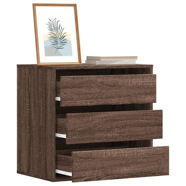 vidaXL Cassettiera Angolo Rovere Marrone 60x41x58cm Legno Multistrato