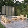 vidaXL Set Divani da Giardino 5 pz in Legno Massello di Pino
