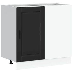 vidaXL Mobiletto da cucina "Porto" nero in legno ingegnerizzato