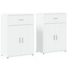 vidaXL Credenze 2 pz Bianche 60x30x84 cm in Legno Multistrato