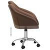 vidaXL Sedia da Pranzo Girevole Marrone in Tessuto