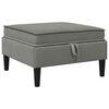 vidaXL Pouf con Storage Grigio scuro Velluto
