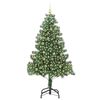 vidaXL Albero di Natale con 300 LED con supporto Verde 210 cm PVC
