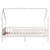 vidaXL Giroletto Casetta Bambini Bianco 90x190 cm Legno Massello Pino