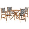 vidaXL Set da Pranzo per Giardino 5 pz in Legno Massello di Acacia