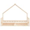 vidaXL Giroletto per Bambini con Cassetti 90x190cm Legno Massello Pino