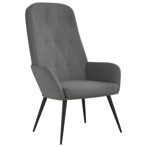 vidaXL Sedia Relax Grigio Scuro in Velluto