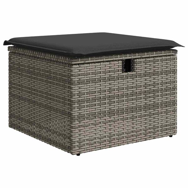 vidaXL Set Divano Giardino 2 pz con Cuscini Grigio Polyrattan Acacia