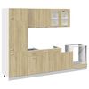 vidaXL Set Mobili da Cucina 8pz &ldquo;Lyon&rdquo; Rovere Sonoma in Truciolato