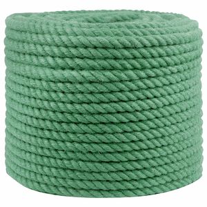 vidaXL Corda di Juta 10 mm Verde 100% juta Tossa