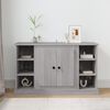 vidaXL Credenza Grigio Sonoma 100x35,5x60 cm in Legno Multistrato