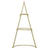 vidaXL Albero di Natale in metallo con supporto Oro 148 cm