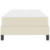 vidaXL Struttura del letto con materasso Crema 90 x 200 cm Tessuto