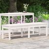vidaXL Panca Giardino 2 Posti Bianca 159,5x44x45cm Legno Massello Pino