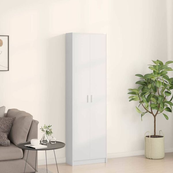 vidaXL Guardaroba con porta Bianco 55 x 25 x 189 cm Legno multistrato