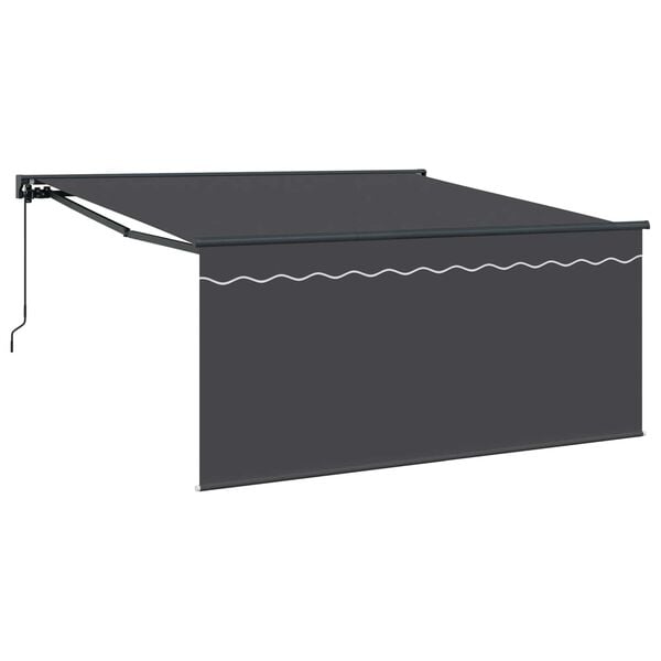 vidaXL Tenda Retrattile Antracite 350 x 300 cm Poliestere e Alluminio