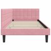 vidaXL Cornice del letto ad angolo Rosa 90 x 200 cm Velluto