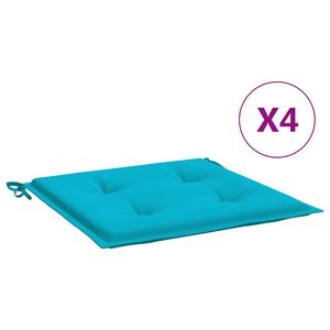 vidaXL Cuscini per Sedia 4 pz Turchese 40x40x3 cm in Tessuto
