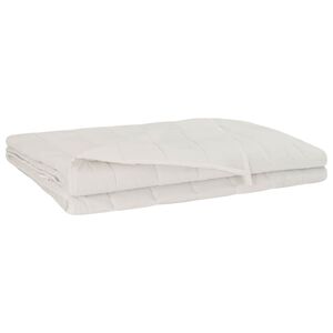 vidaXL Coperta Ponderata Bianco 120 x 180 cm 5 kg 100% Cotone 205T