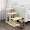 vidaXL Albero per Gatti con Tiragraffi in Sisal Crema 50,5 cm