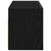 vidaXL Mobile da Bagno a Parete Nero 60x25x30 cm in Legno Multistrato