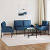 vidaXL Set divani 3 pcs Blu 115 x 56 x 80 cm Legno compensato