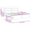 vidaXL Struttura del letto con cassetto Rovere Sonoma 180 x 200 cm
