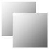 vidaXL Specchi da Parete 2 pz 60x60 cm Quadrati in Vetro