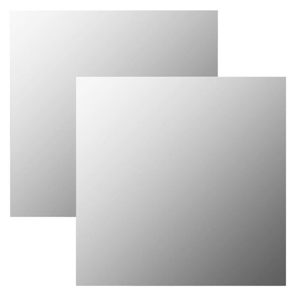 vidaXL Specchi da Parete 2 pz 60x60 cm Quadrati in Vetro