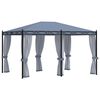 vidaXL Gazebo con Schermi a Rete 3x4 cm Antracite in Acciaio