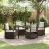 vidaXL Set da Pranzo per Giardino 5 pcs Marrone polyrattan