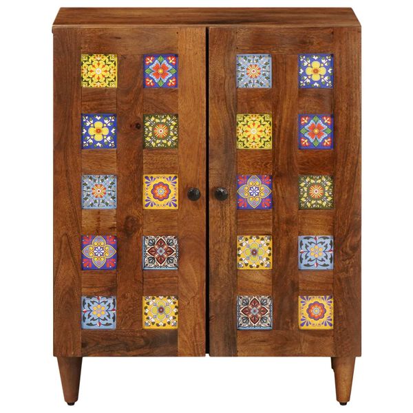 vidaXL Credenza Noce 60 x 33,5 x 75 cm Legno di mango massello