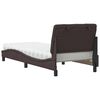 vidaXL Letto con Materasso Marrone Scuro 80x200 cm in Tessuto