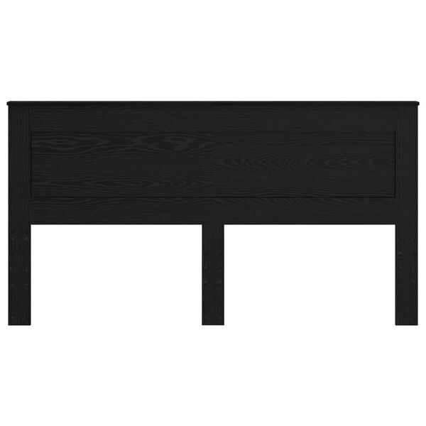 vidaXL Testiera con testiera Rovere Nero 200 cm Legno multistrato