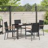 vidaXL Set da Pranzo per Giardino 5 pcs Nero