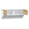 vidaXL Armadietto Parete Ganci Bianco 80x24x35,5 cm Legno Multistrato