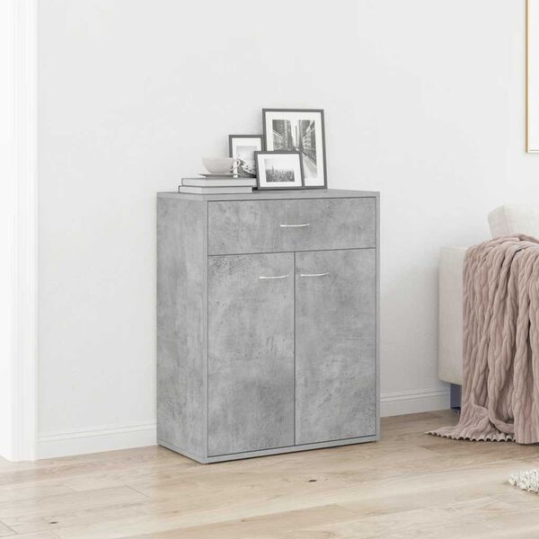 vidaXL Credenza Grigio Cemento 60x30x75 cm in Legno Multistrato