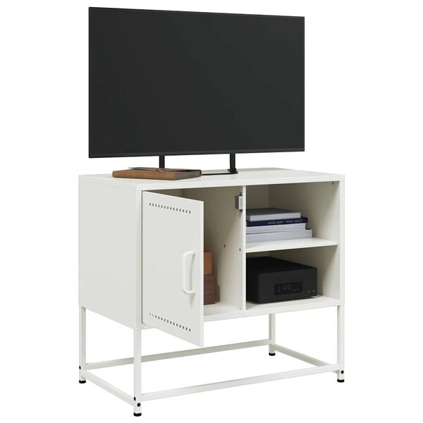 vidaXL Mobile TV Bianco 68x39x60,5 cm in Acciaio