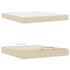 vidaXL Struttura letto con materasso con materasso 2 pcs Crema Tessuto